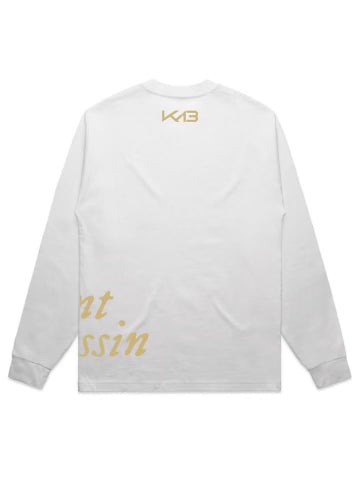 White Long-Sleeve Silent Assassin Aesthetic Tee