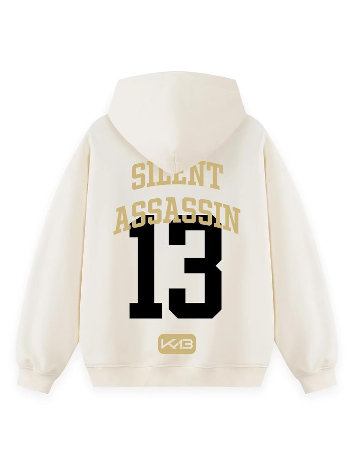 Cream Long-Sleeve Silent Assassin Hoodie